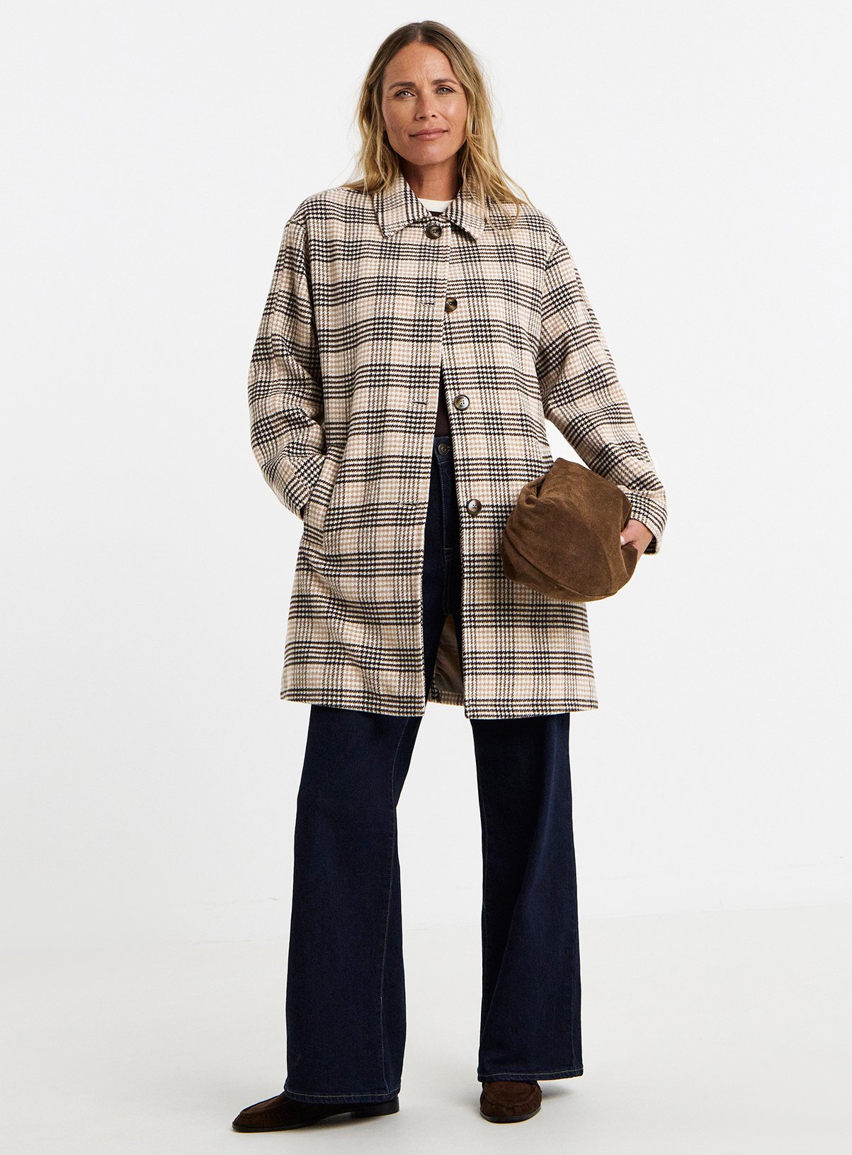 JD WILLIAMS Collared Button Front Lined Coat 28 - Image 2 thumbnail